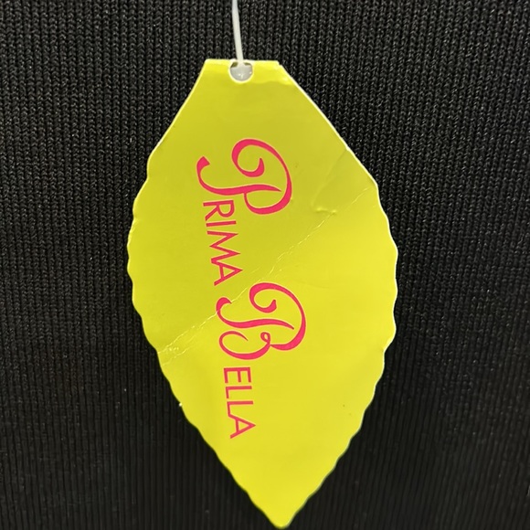 NWT! Vintage 2000 Prima Bella Black Knit Top w/ Satin Ribbon on sides - Picture 3 of 8